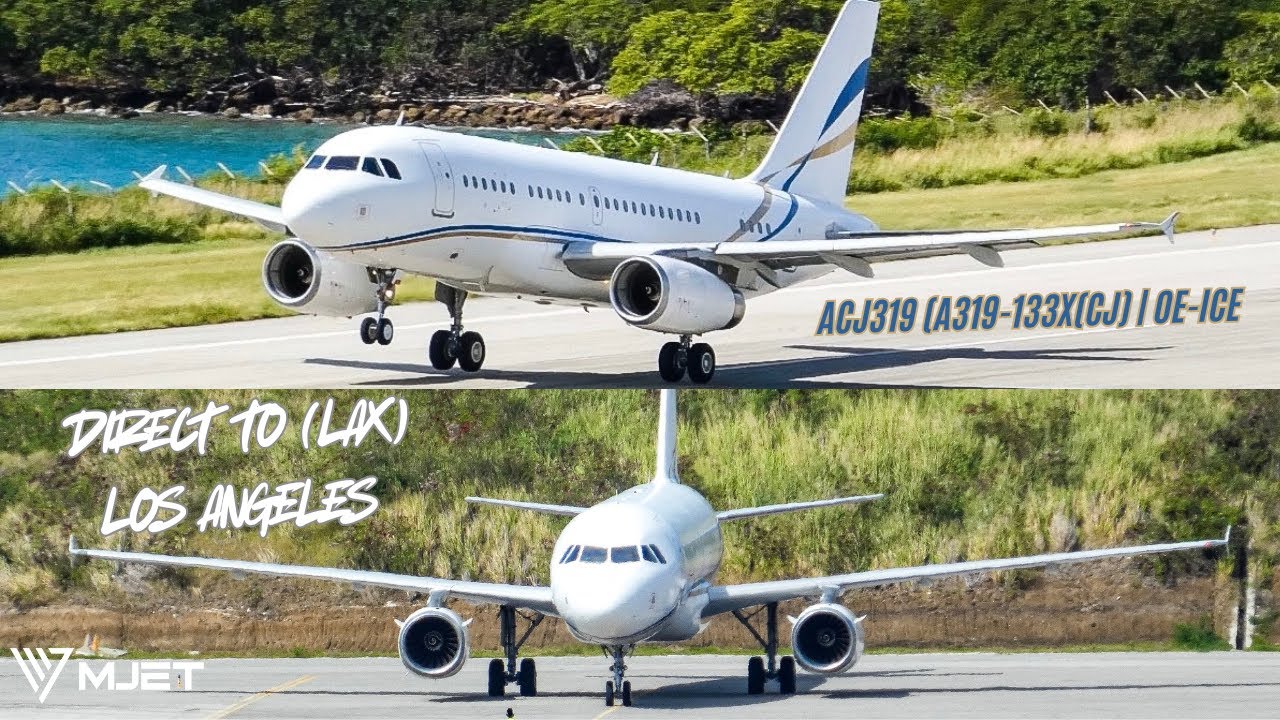 RARE MJET PRIVATE BUSINESS ACJ319 (A319) DEPARTING GRENADA DIRECT TO LOS ANGELES “LAX”!