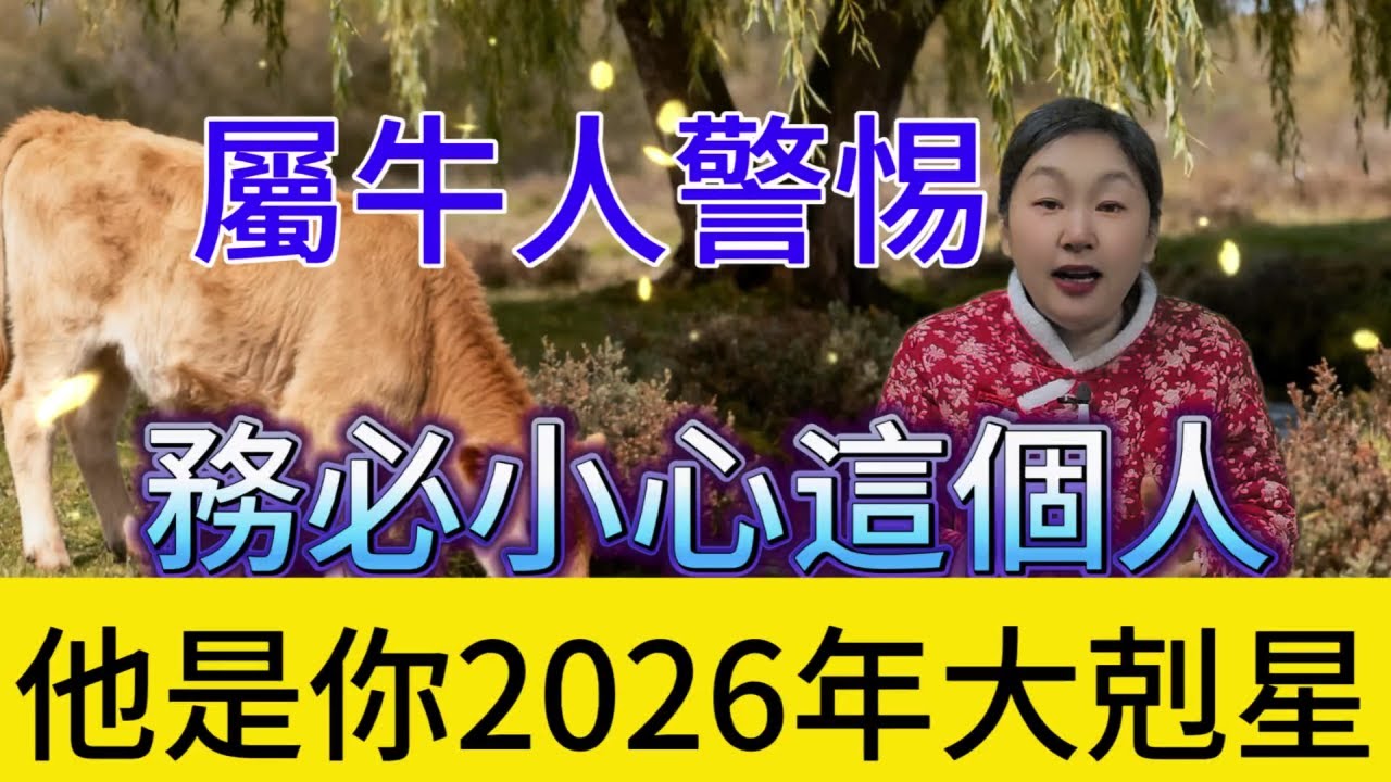 命裏有時終須有，命裏無來莫強求，屬牛人必看！千萬要小心這個人！他是你2026年的剋星！遇見了最好遠離！否則會影響自己的運勢！ #運勢 #補財庫旺財氣 #小人 #剋星 #命理