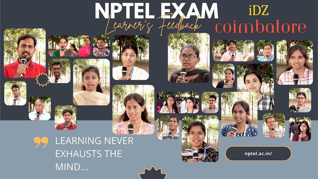 NPTEL Exam Feedback 26th & 27th April 2025 @ Coimbatore