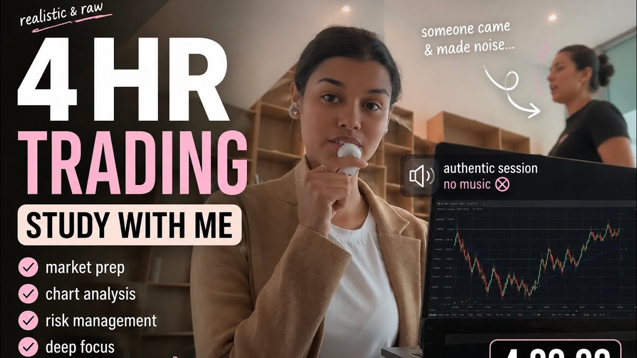 Studied Trading for 4 Hours Straight (realistic & raw) | Study With Me 📈 #learning #studying