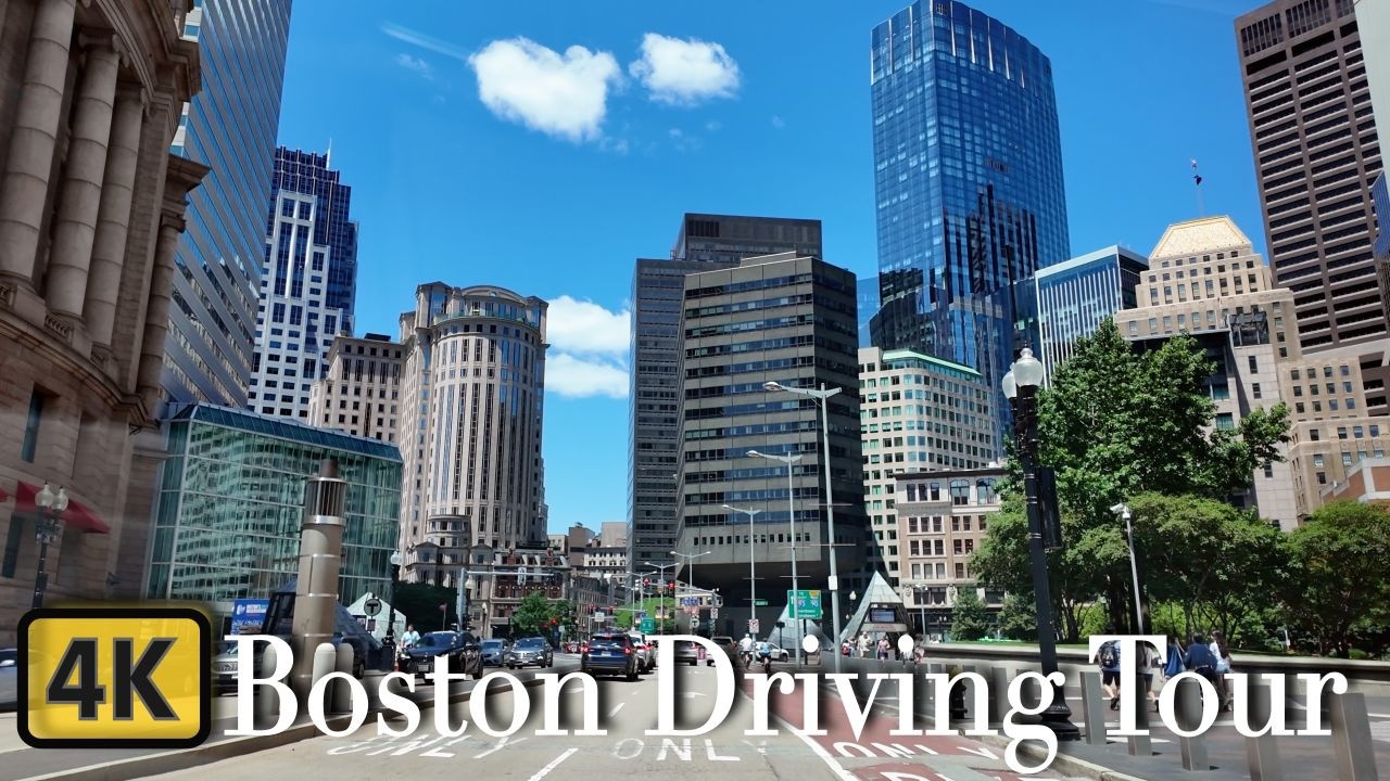 🇺🇸 Boston City Drive 4K: Downtown Streets & Iconic Views - Virtual Driving Tour 🚗