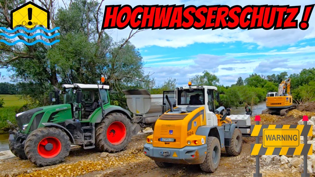 Fendt & Liebherr die Hochwasser-Spezialisten in der Not, arbeiten Hand in Hand nach Flutkatastrophe!