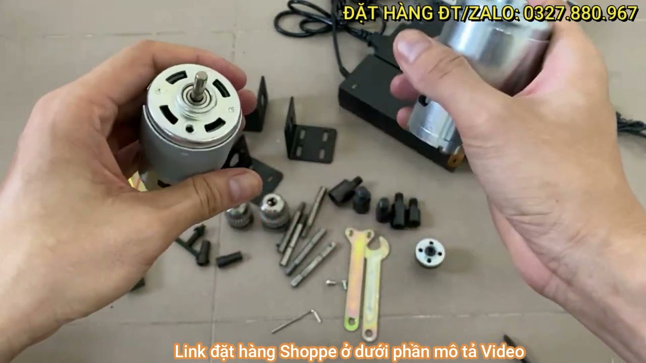Máy khoan mài cắt - chế máy cắt cỏ motor 775,795,895  2 bạc đạn 350w,apdapter 5A,10A - 120w