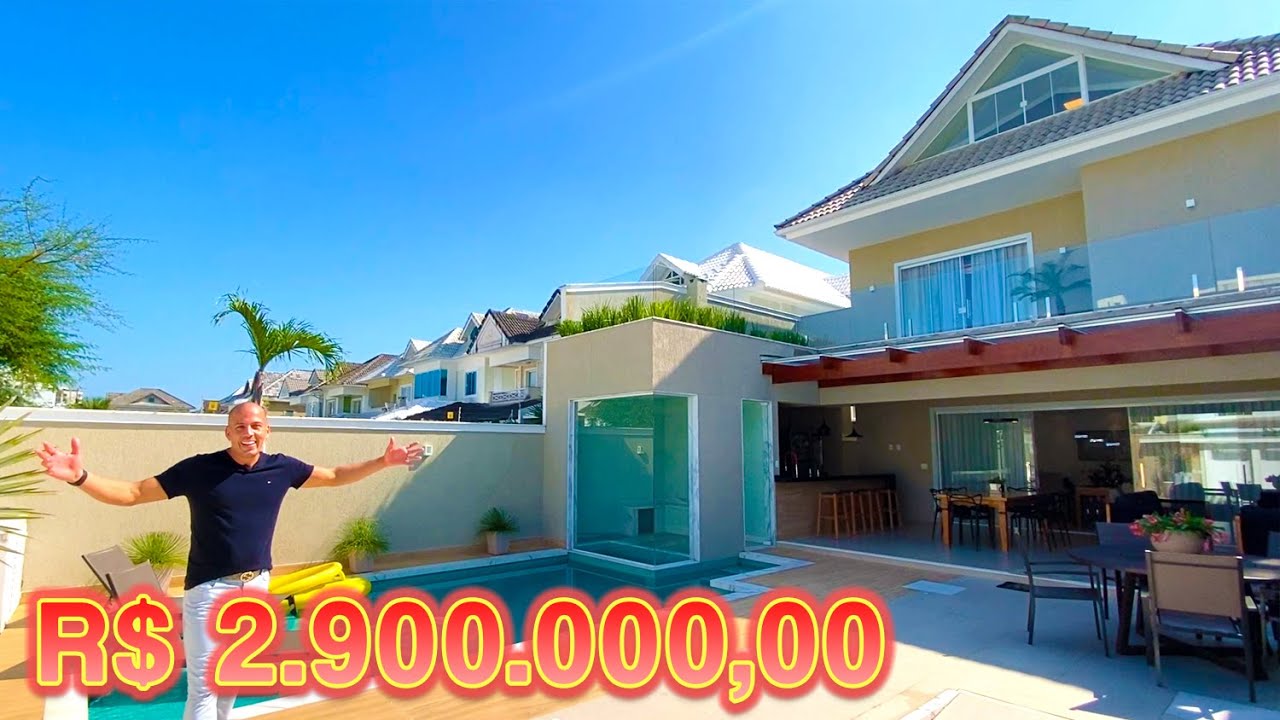 LINDA CASA MODERNA C\ DECORAÇÃO DE LUXO À VENDA PORTEIRA FECHADA NO RECREIO! | MULLER IMOVEIS RJ