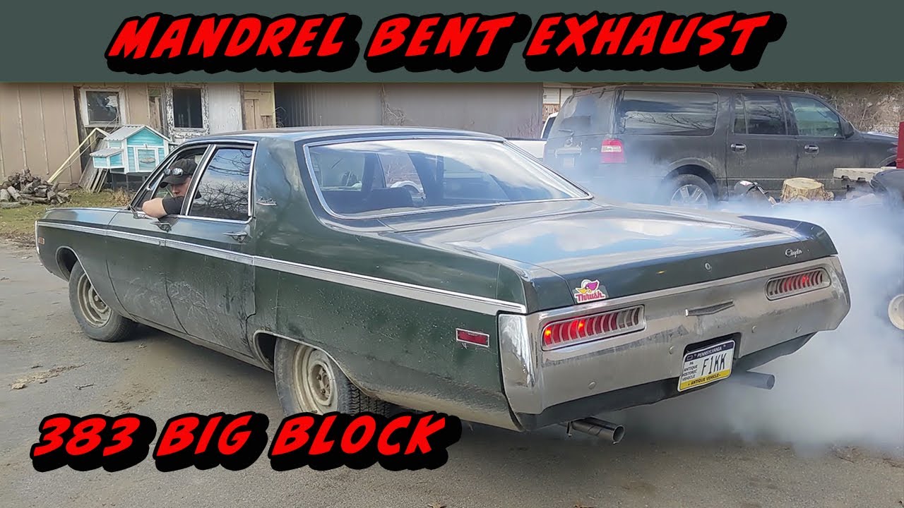 1970 Chrysler Newport Custom Exhaust - 383 big block weld together mandrel bends - Thrush Glasspack