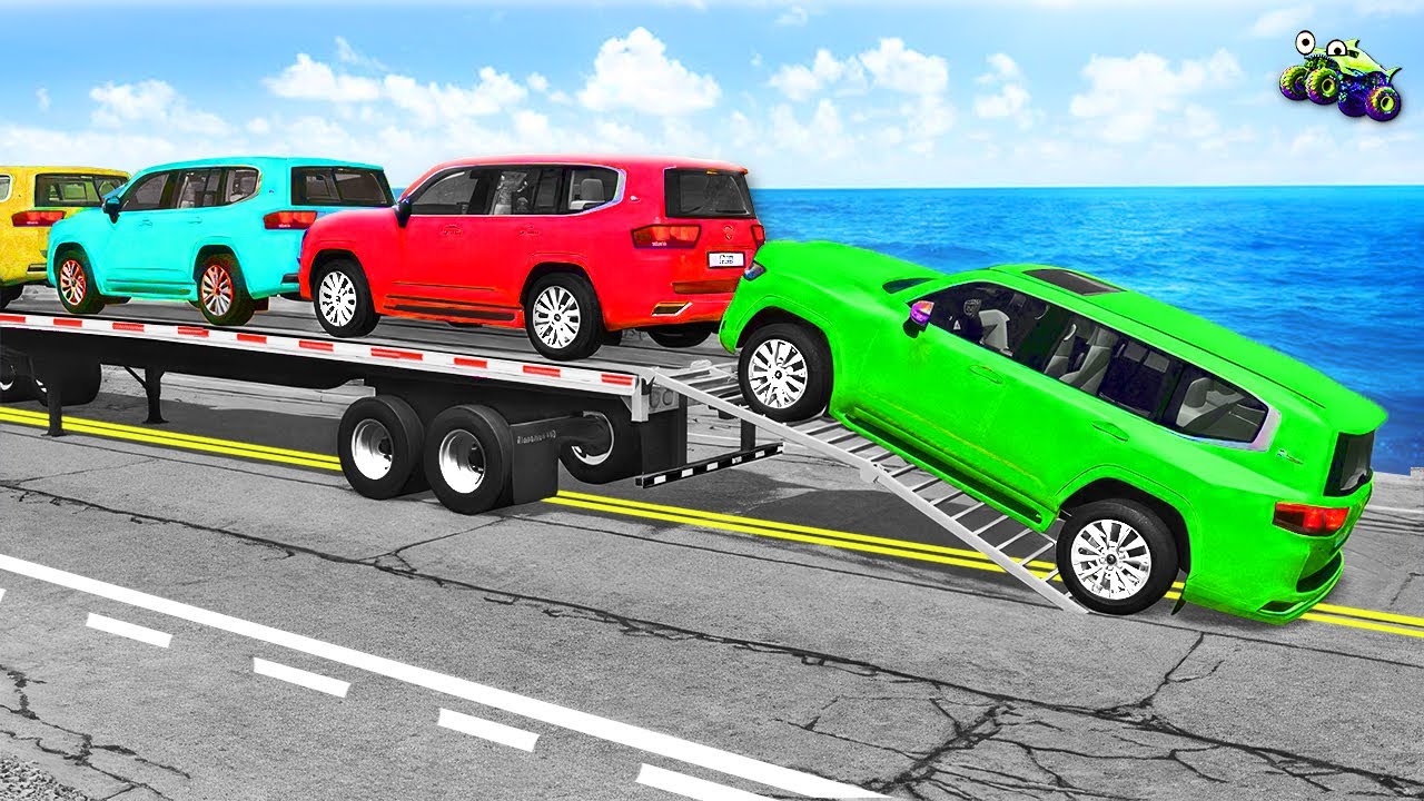Truck vs Crazy Giant Speed Bumps – Insane Physics Crashes – BEAMNG Part 9. 🏁