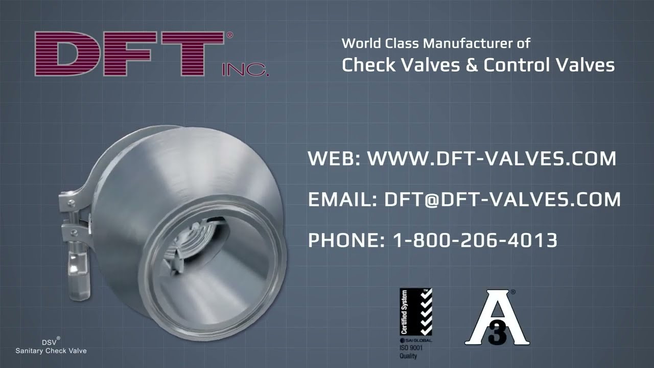 DFT®  DSV® Sanitary Check Valve