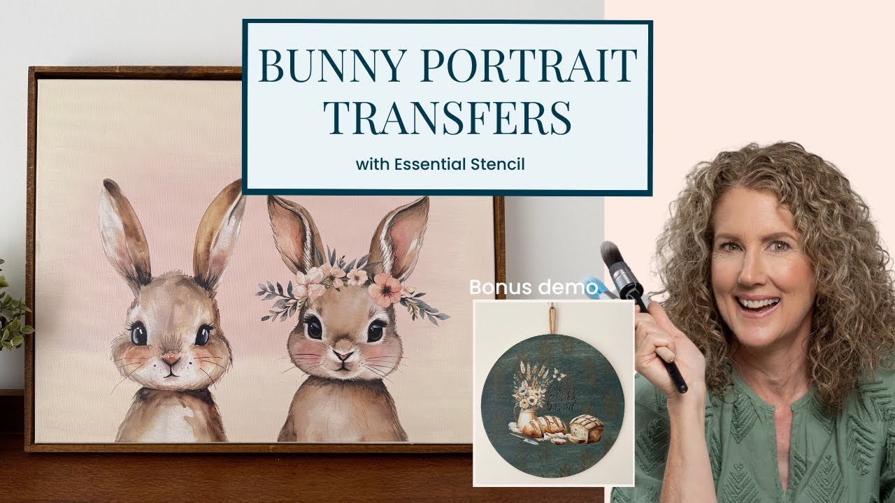 Трафареты с изображением зайчика от Essential Stencil — милая идея для пасхального декора или укр...