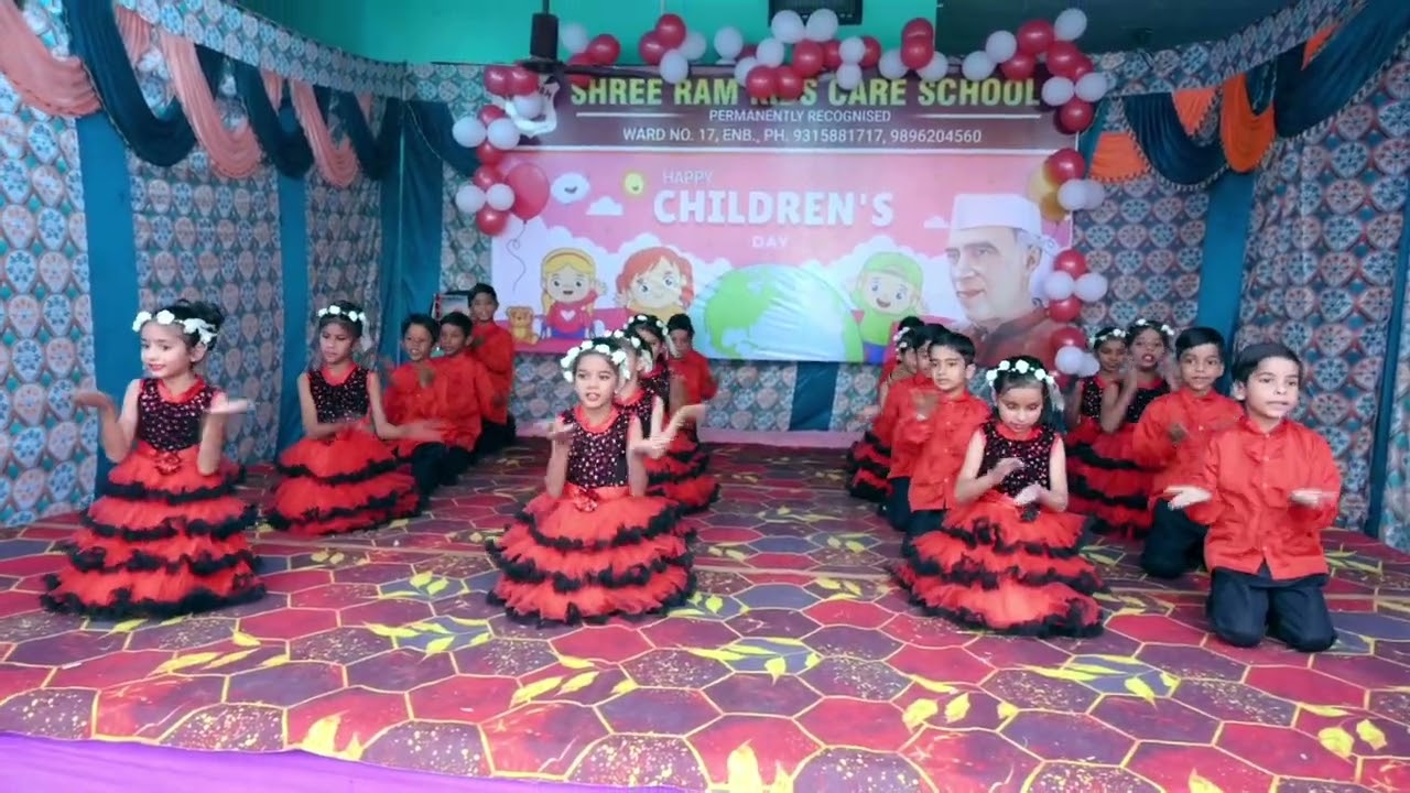 Children's Day Celebration 🎉 Std. 1st @Shree Ram Kids Care, Ellenabad. Song: School ni jana main