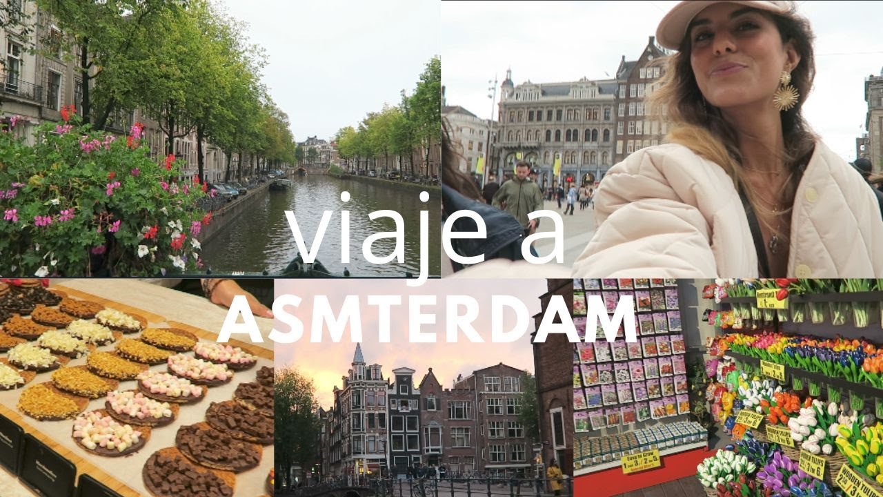 VLOG - Nos vamos a Amsterdam, probando la comida típica, muchos dulces y recomendaciones 🍪🚲!!