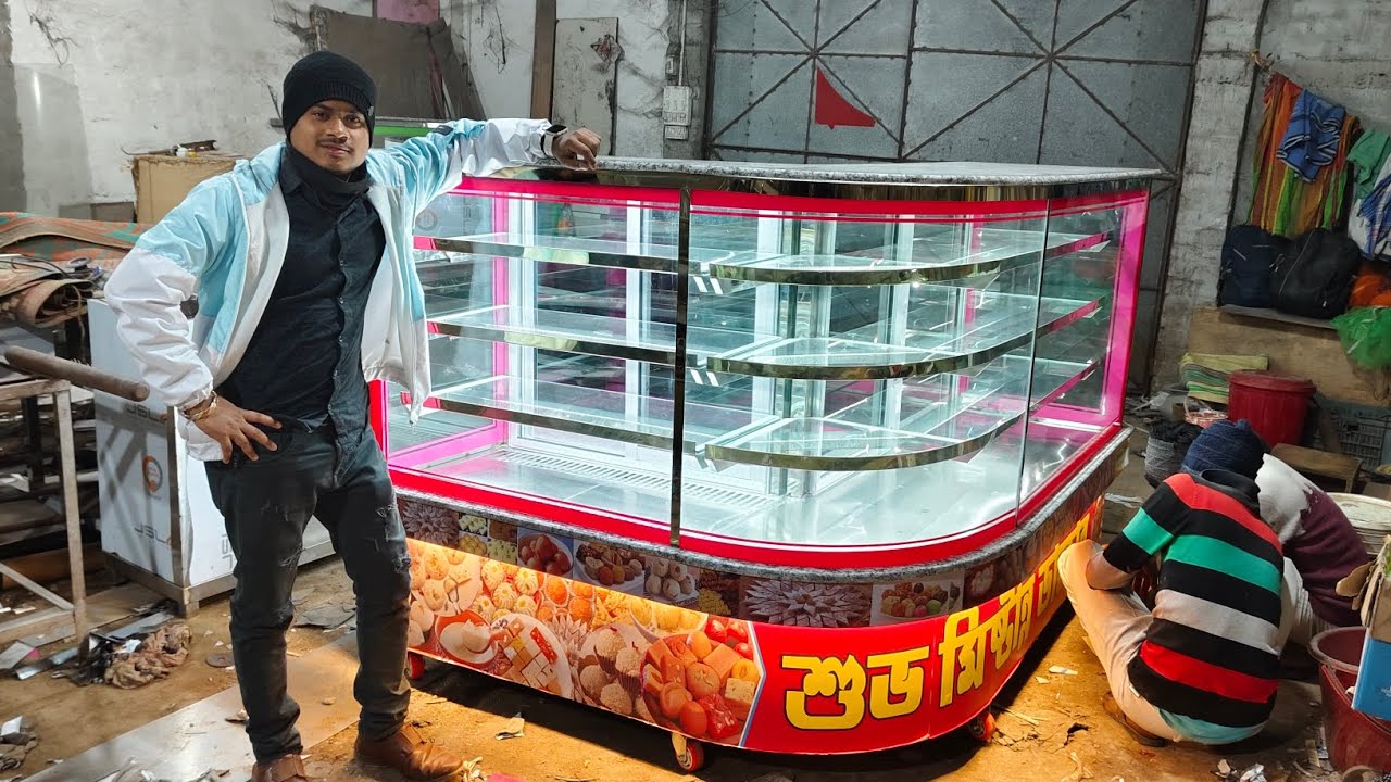 Sweet Supar Display Counter 😍 #kitchen #cake #sweet #display #manufacturing 