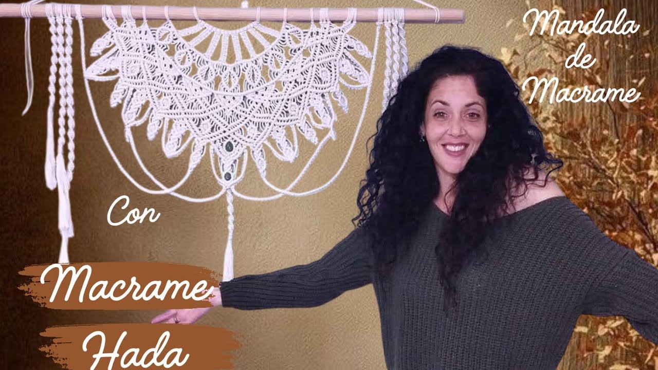 Mandala de Macrame Tutorial Paso a Paso | Macrame Mandala Tapestry ✨
