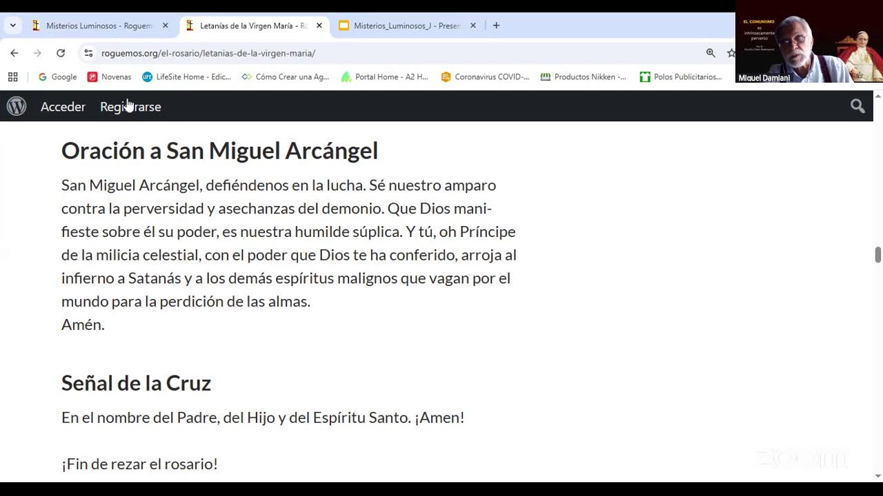 Rezo diario del Santo Rosario