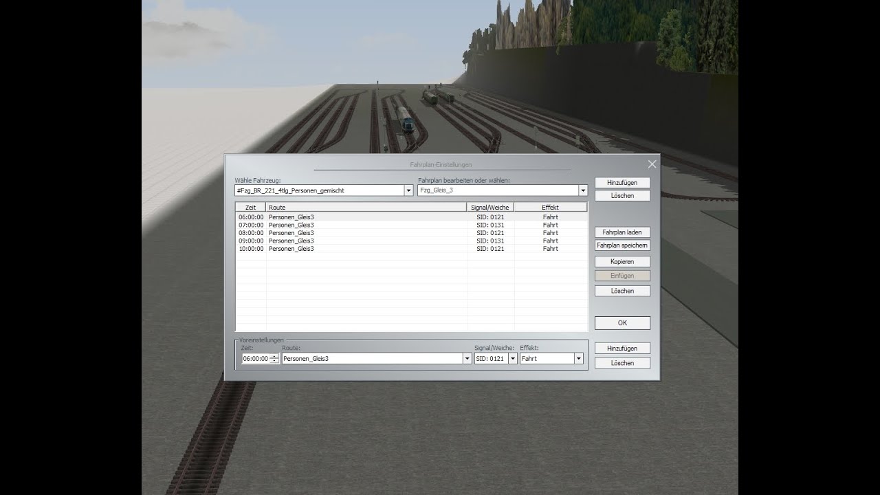Tipps und Tricks in EEP : Nachtrag zum Fahrplan