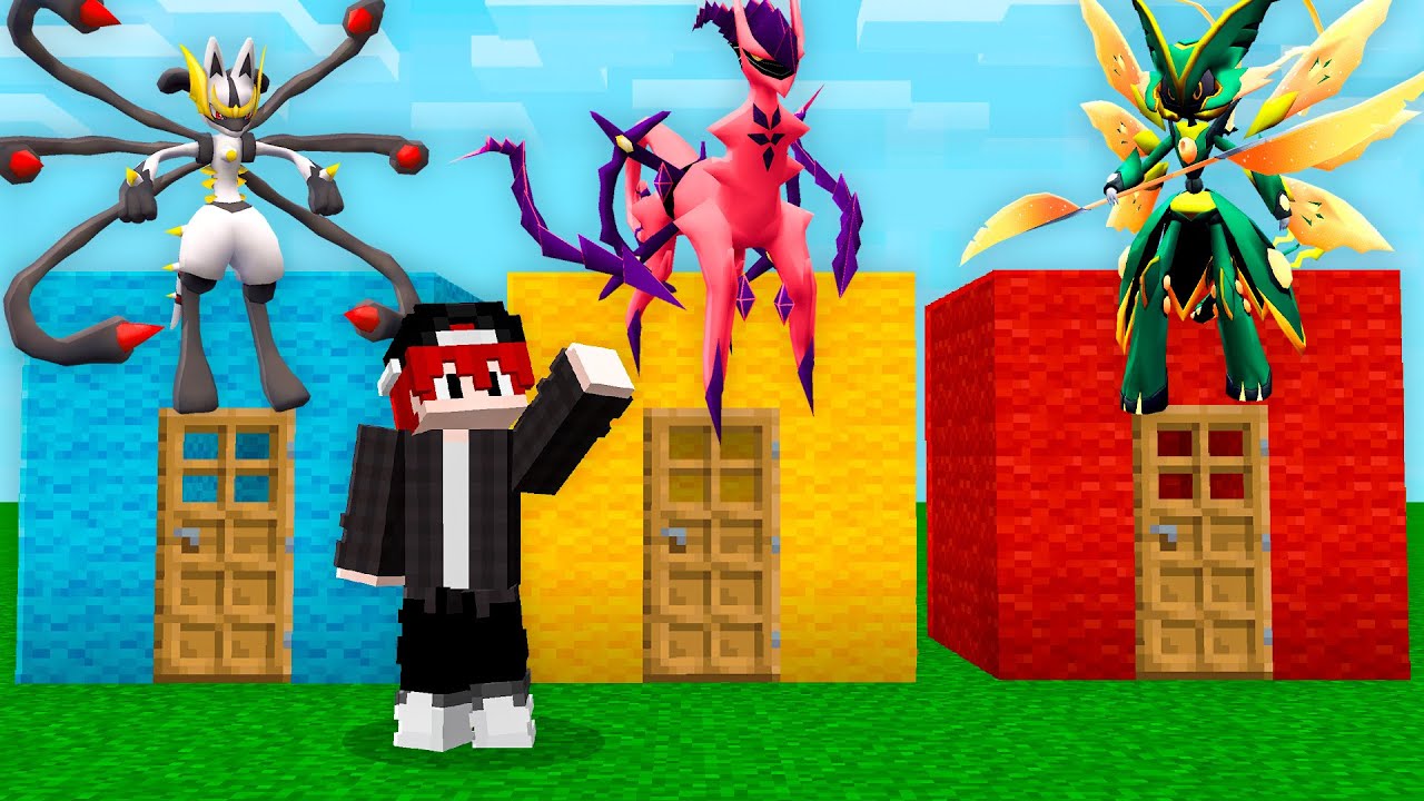 Escolha A Porta com FUSÃO POKÉMON Certa no Minecraft Pixelmon