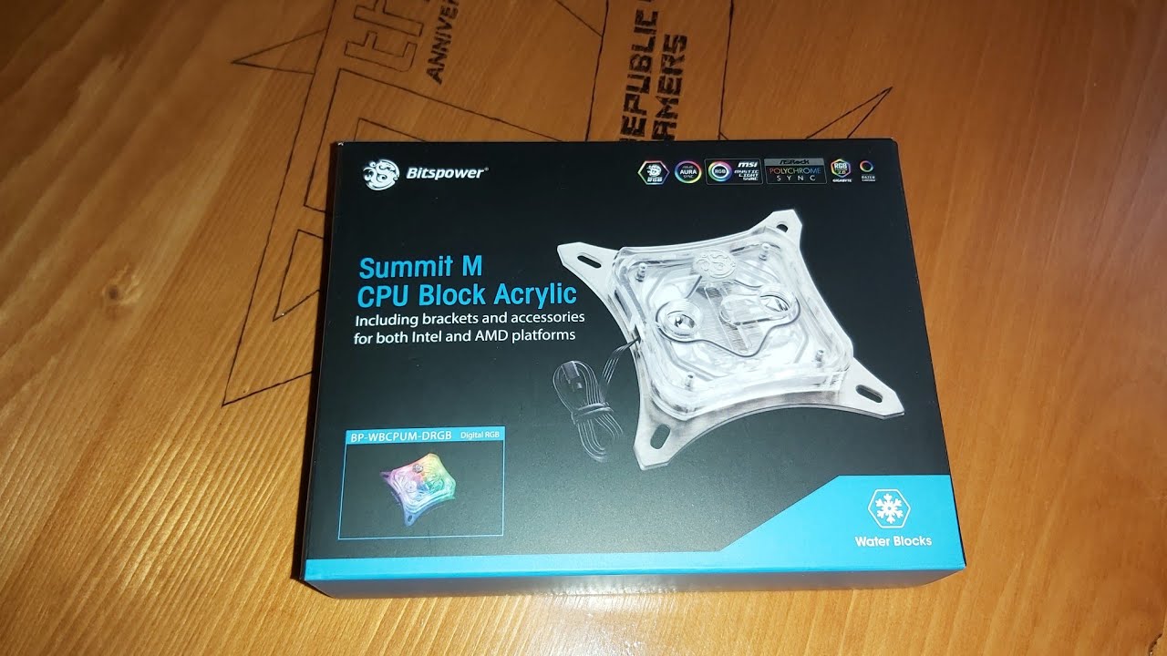Bitspower CPU Block Summit M Acrylic - DRGB / BP-WBCPUM-DRGB | HUN Unboxing |