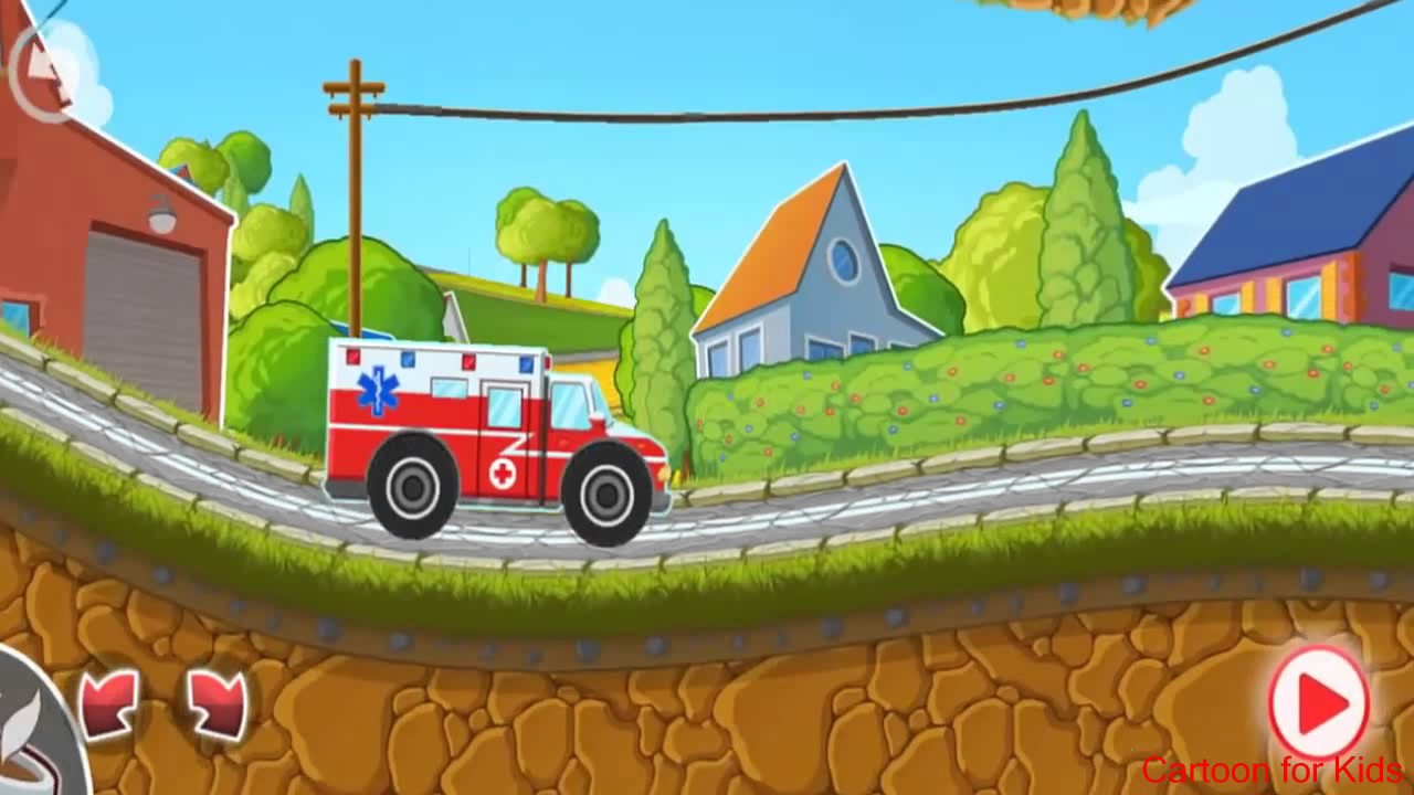 Cars and Trucks for Children Fun Police Car for Kids Ambulance, Motorcycle, Truck, Fire truck