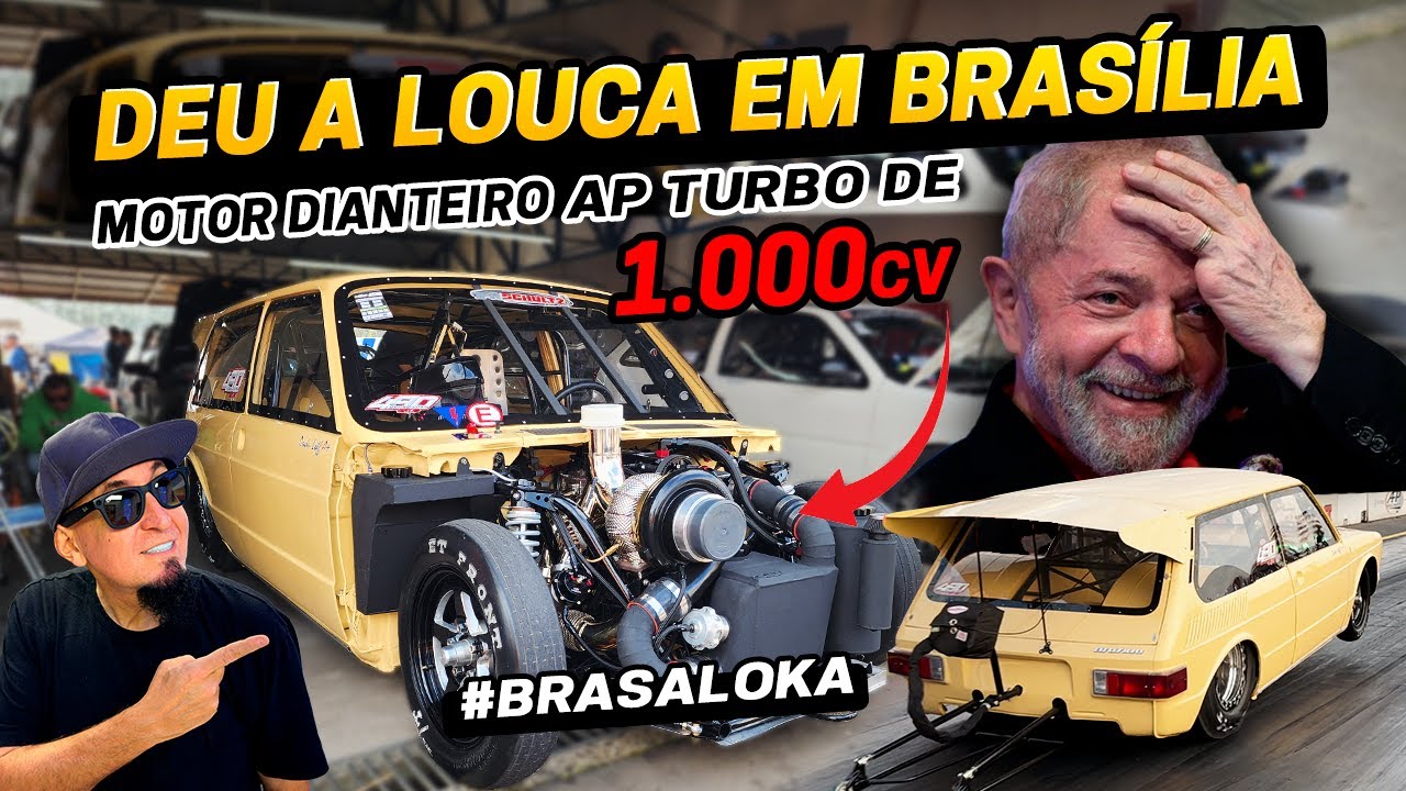A Brasília que a Volkswagen nem pensou em fazer!  Motor dianteiro AP turbo de 1.000cv. 