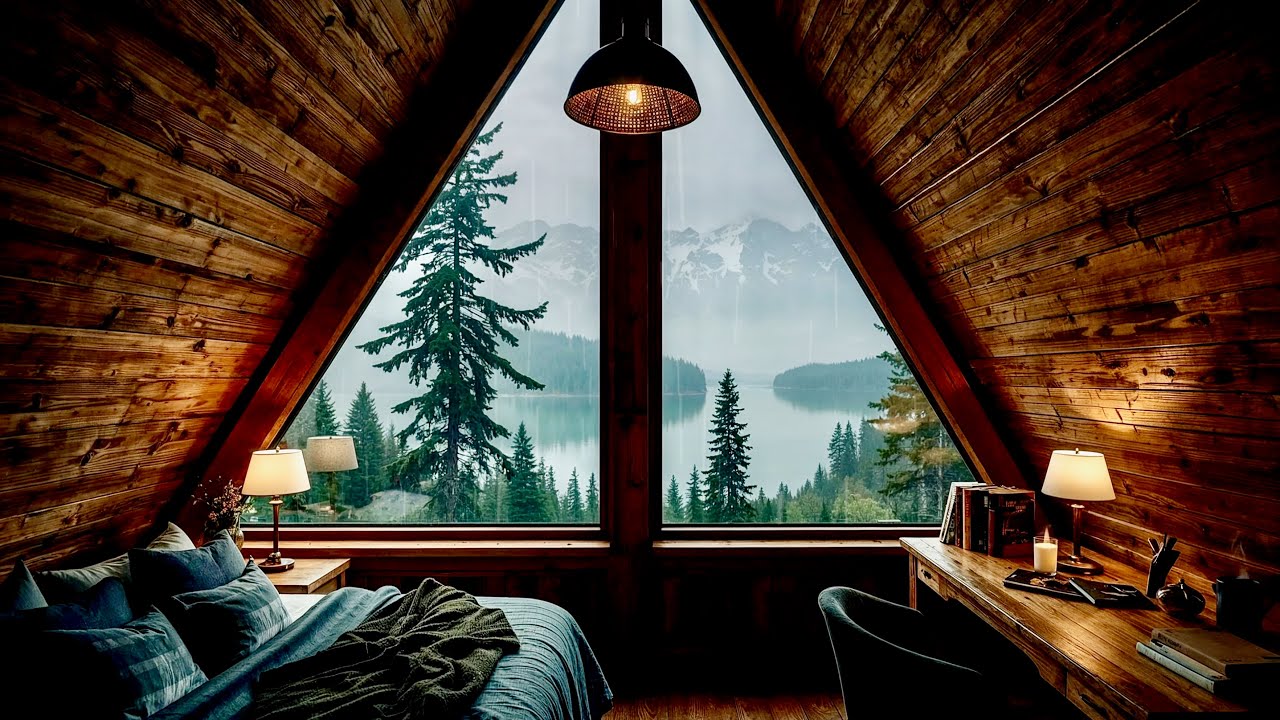 ✨ 1 Hour Relaxing Piano Music with Rain & Coffee Ambience