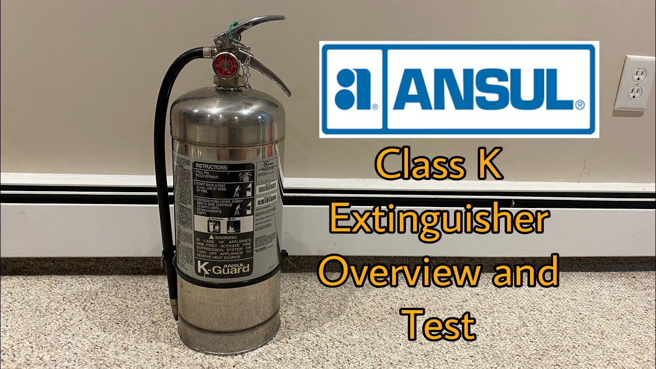 Ansul K01-2 K-Guard Class K Fire Extinguisher Overview/Test