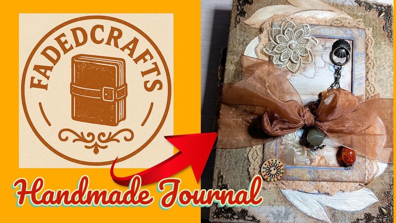 Handmade Chunky Journal in Vintage Colours: Flip Through