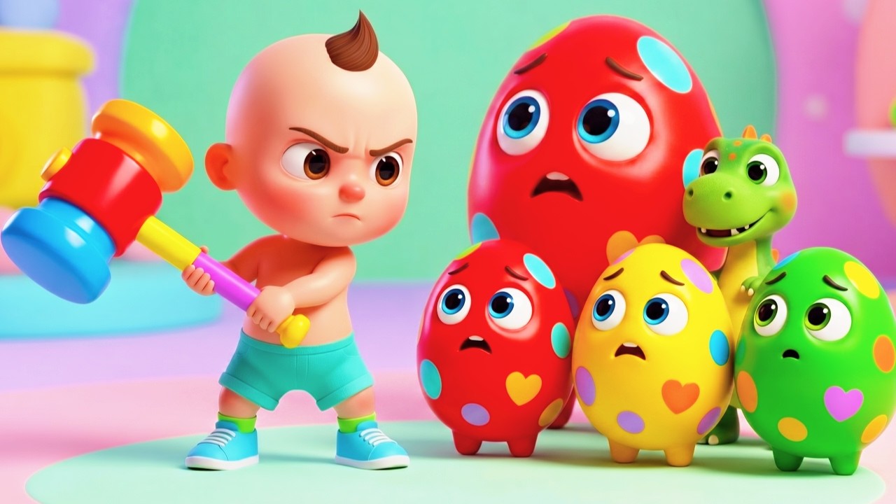 👉 Colorful Eggs Song & Nursery Rhymes For Kids 🥚| Manku Kids