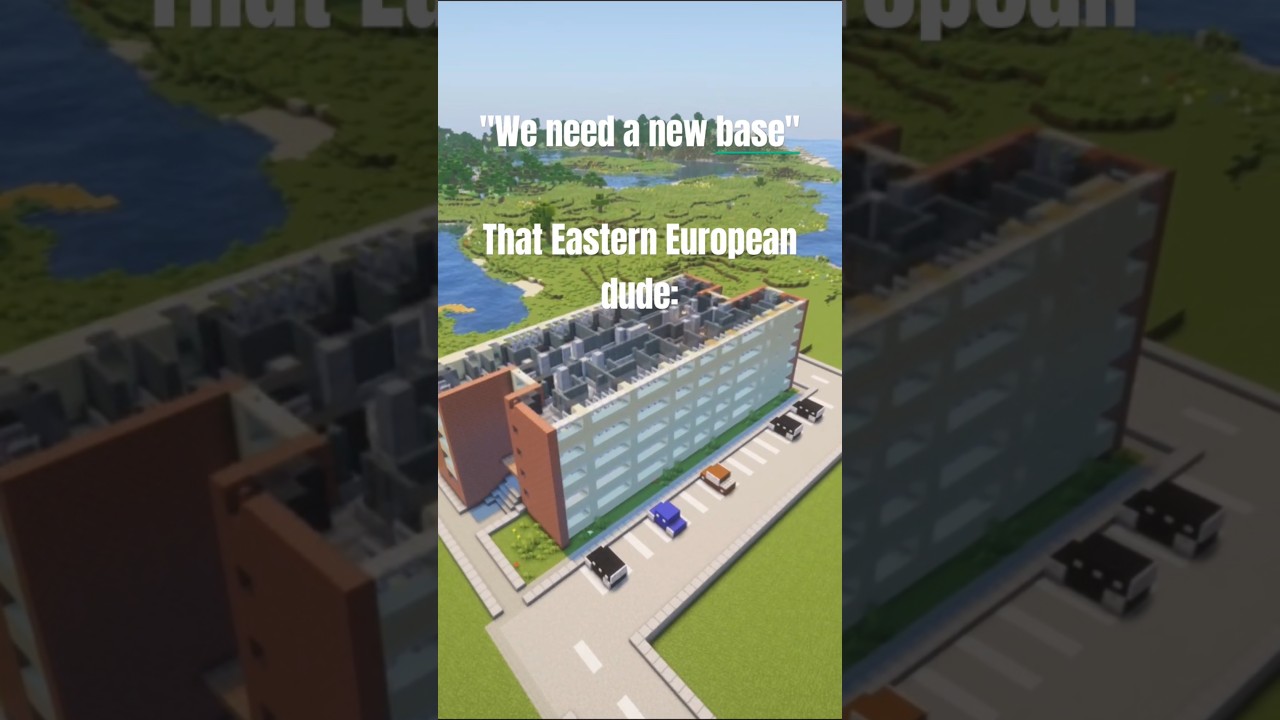 Eastern European Apartment Blocks Base | Minecraft Build Timelapse
