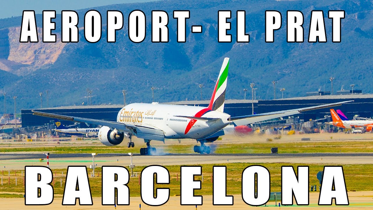 ✈️ AVIONES aterizando en el Aeropuerto de BARCELONA - MIRADOR EL PRAT - TAKEOFFS and LANDINGS 4kHDR