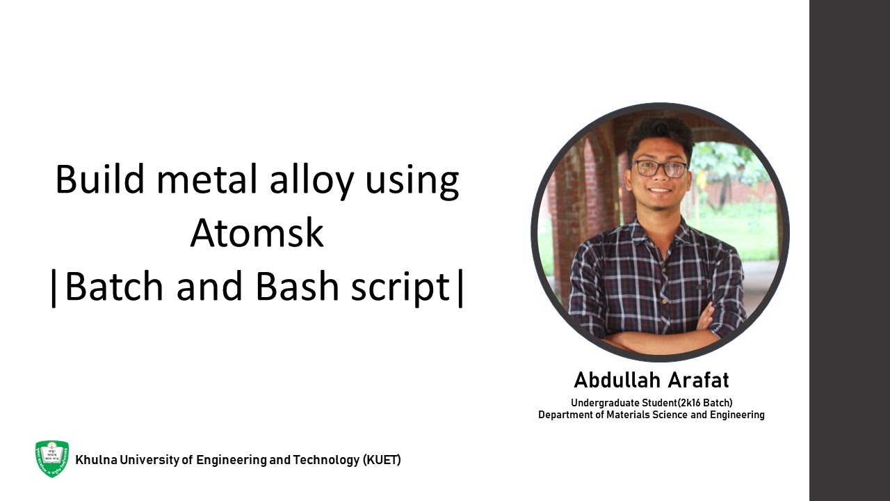 Building metal alloy for LAMMPS using Atomsk | Batch and Bash script |