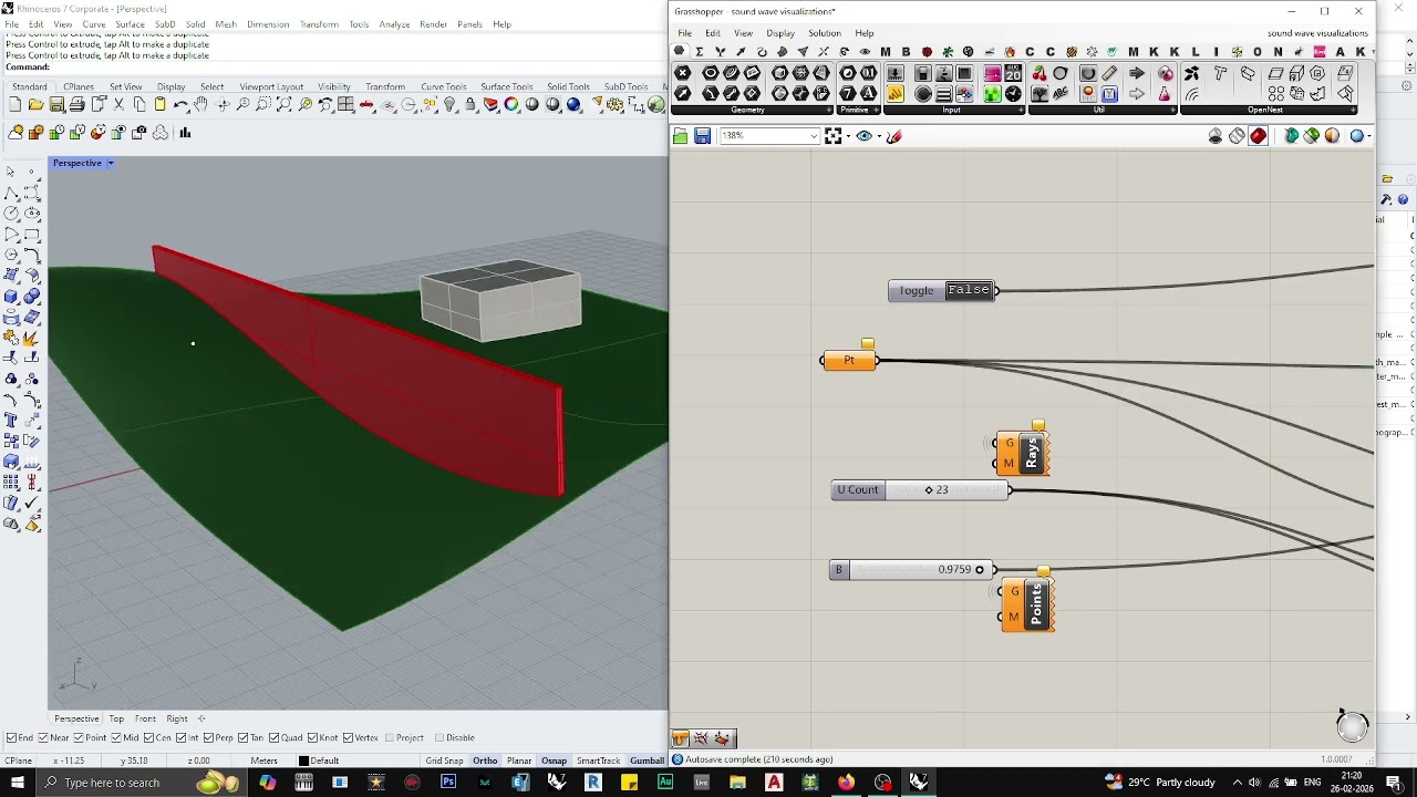Visualization Sound Waves using Pachyderm