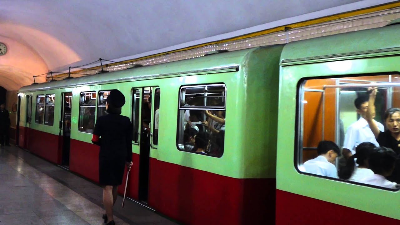 Pyongyang 평양 Subway Ride, North Korea