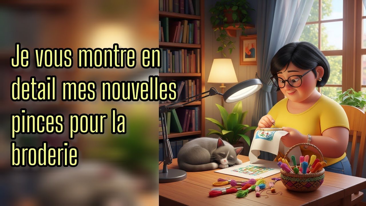 Je vous montre en détail mes nouvelles pinces pour la broderie 🥰 🥰 🥰 et ma lampe loupe