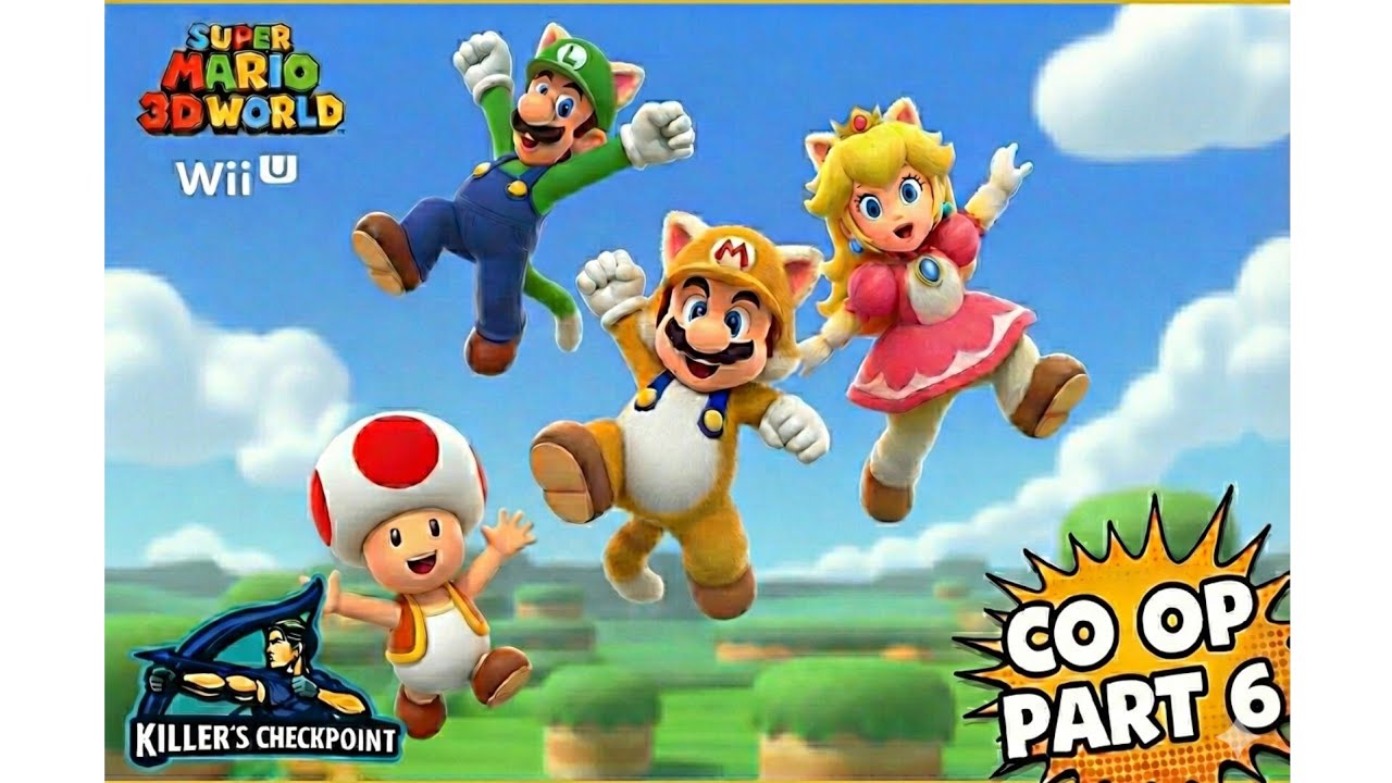 Super Mario 3D World Nintendo Wii u Live Co Op Part 6