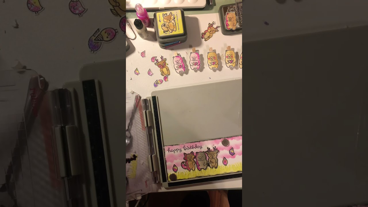 Birthday card for me | Lawn Fawn friends 