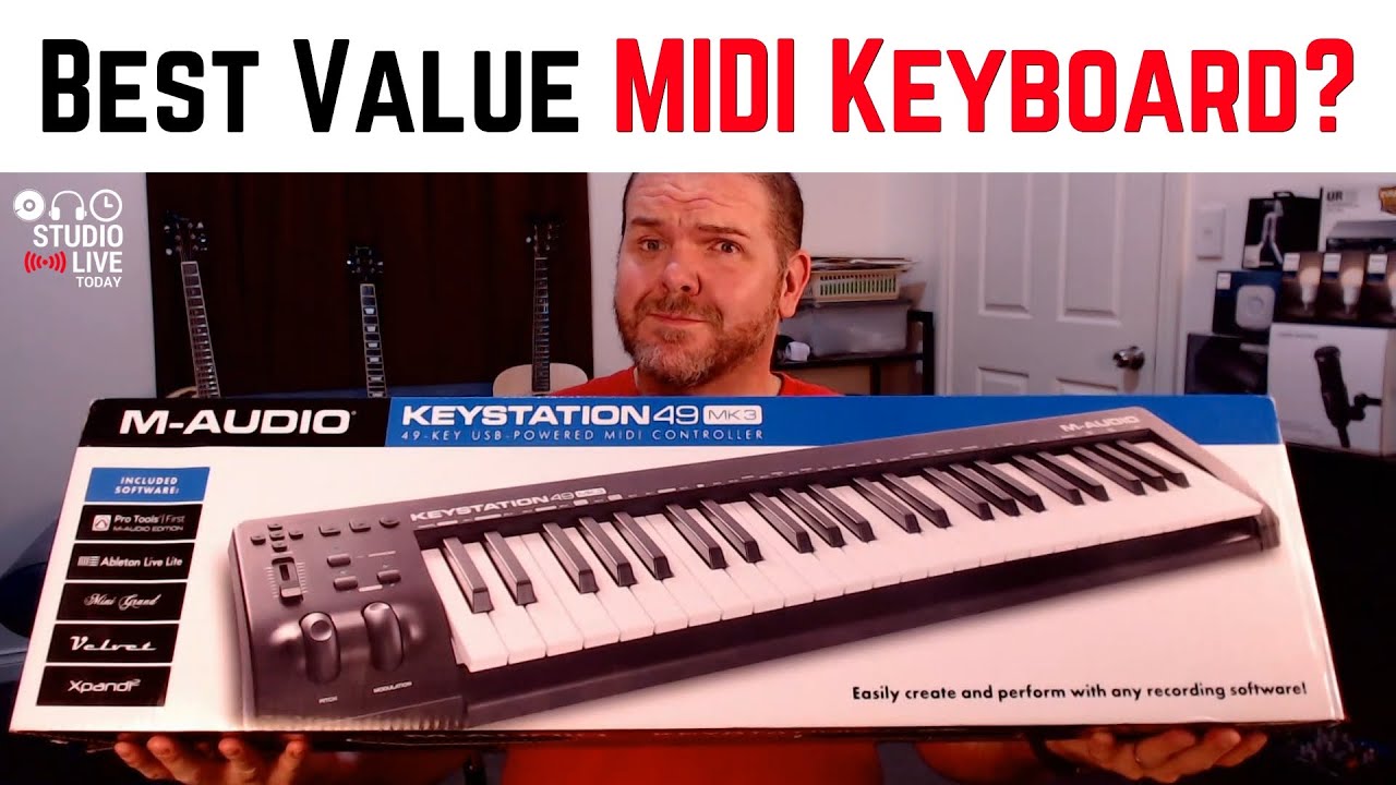 Как подключить и использовать MIDI-клавиатуру с iPad | M-Audio Keystation 49 MK3