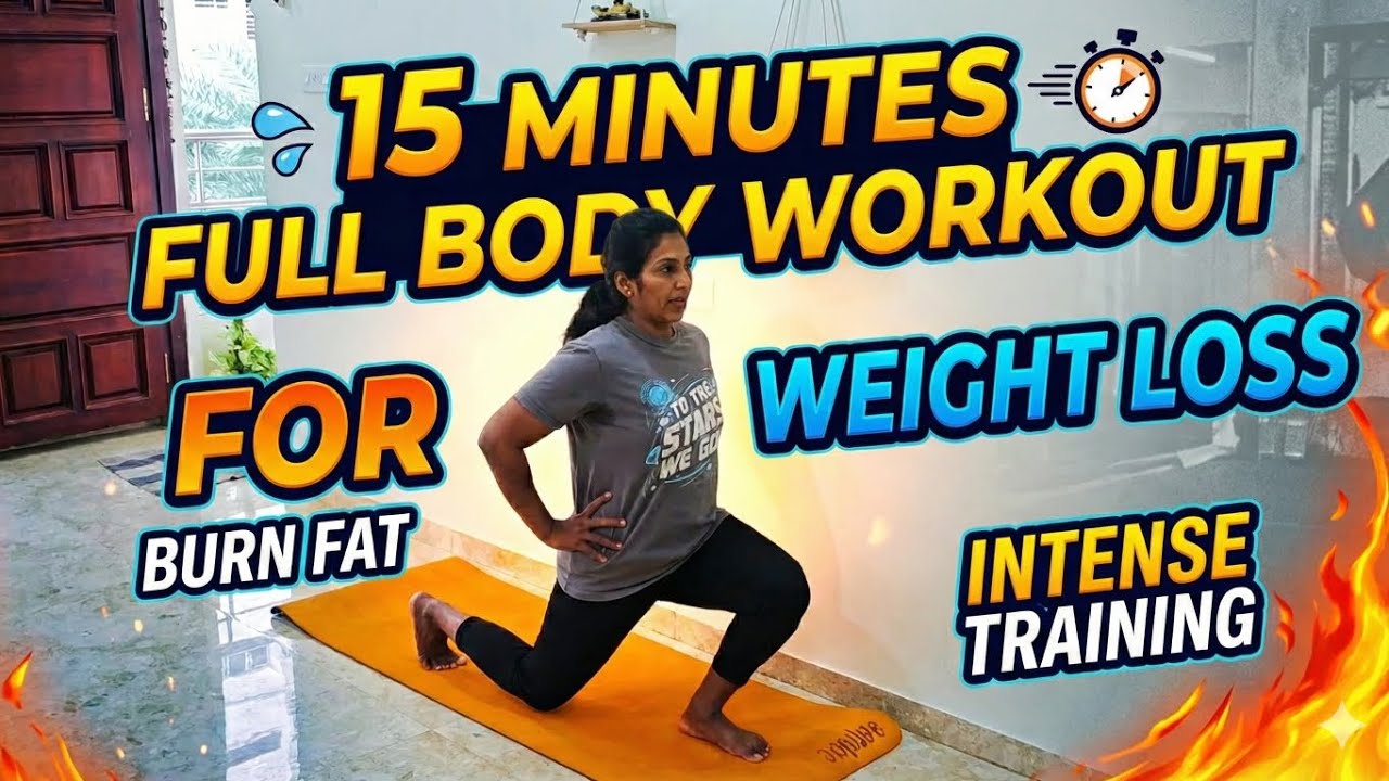 15 mins full body workout for fatloss|Thenmozhiyoga|