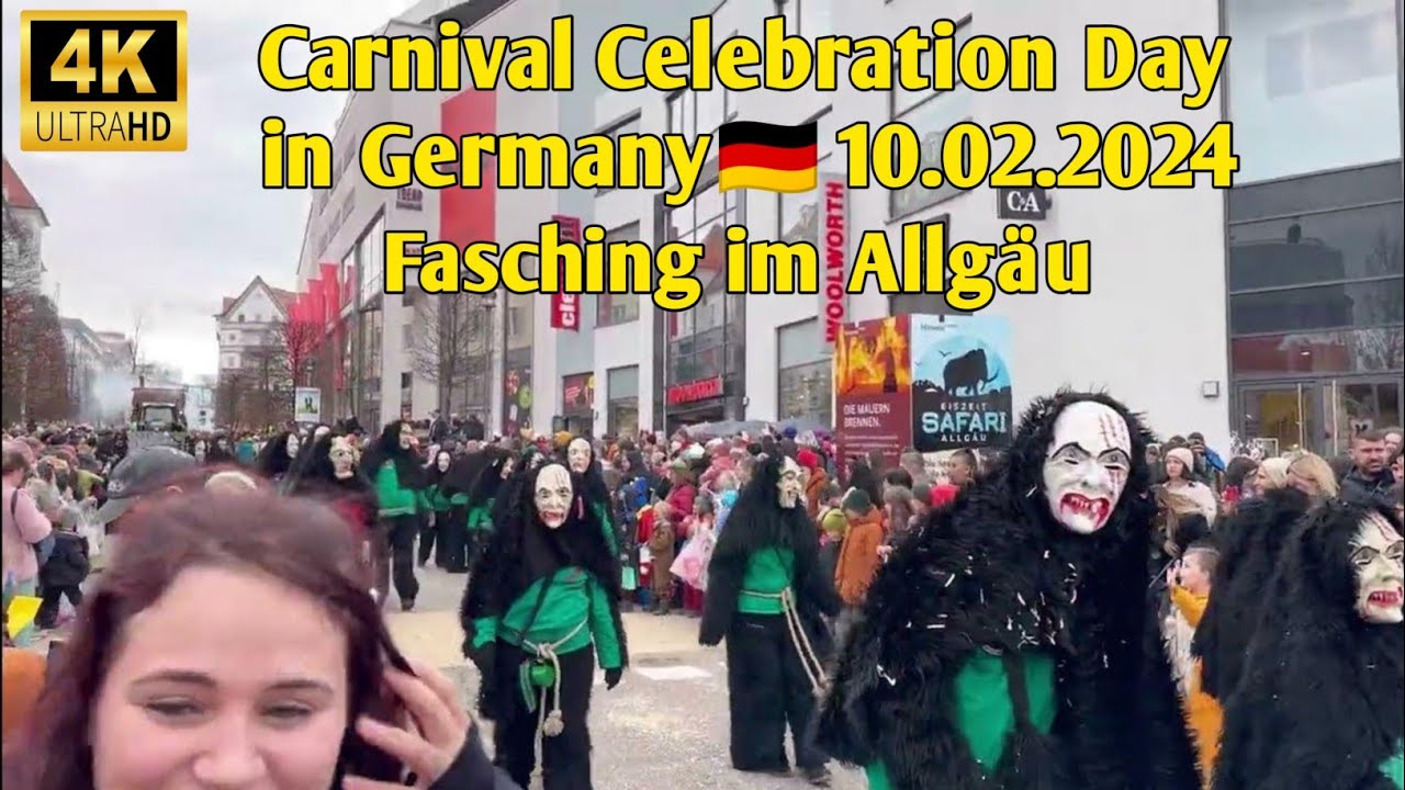 Fasching in Kempten (Allgäu) Germany 2024 Carnival Celebration Day|Europe By Walking|