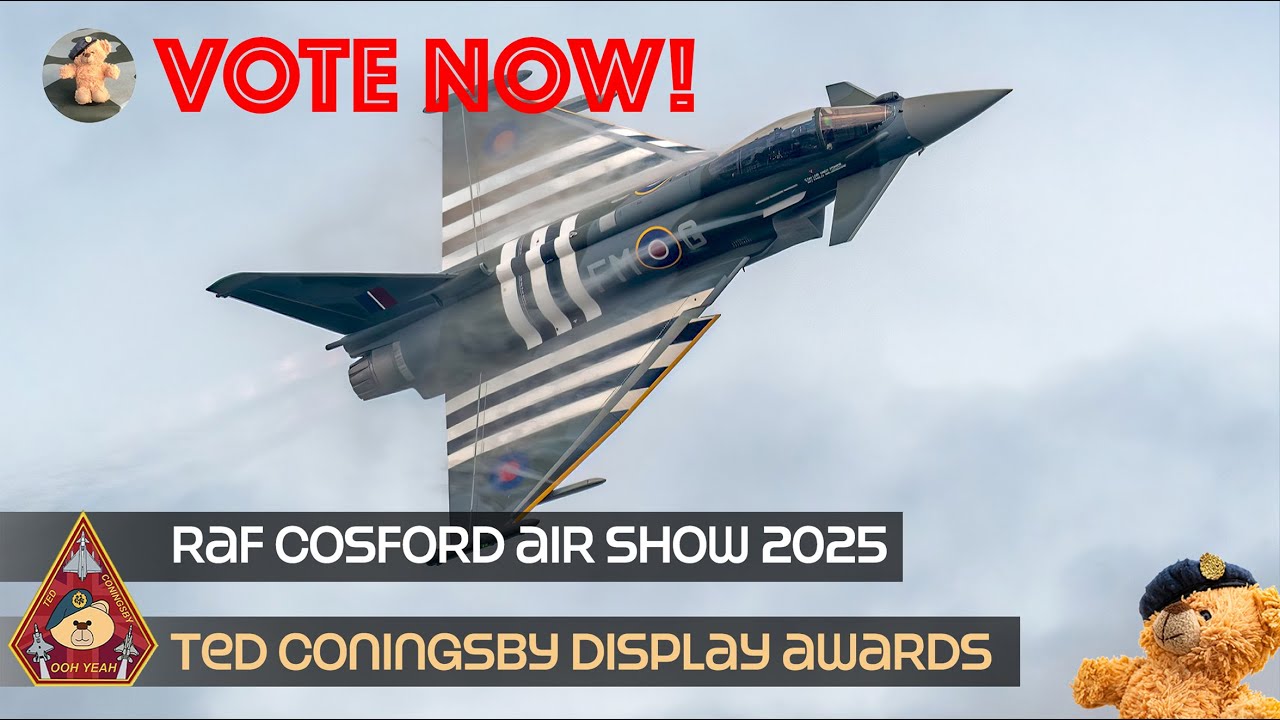 THE OFFICIAL TED CONINGSBY DISPLAY AWARDS RAF COSFORD AIR SHOW 2025 TYPHOON, F-16, RED ARROWS, BBMF