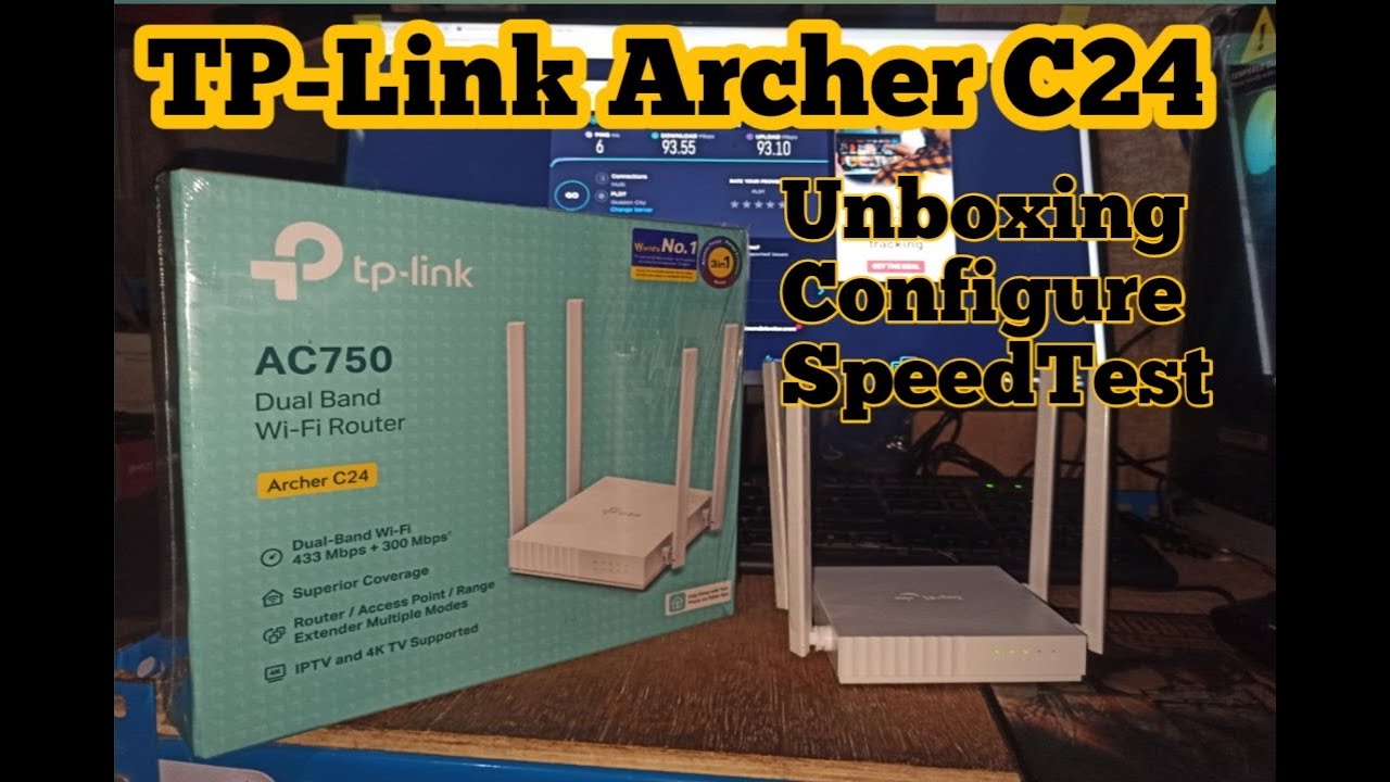 TP-Link AC750 Archer C24 Dual Band Router, Basic Configuration and Speedtest