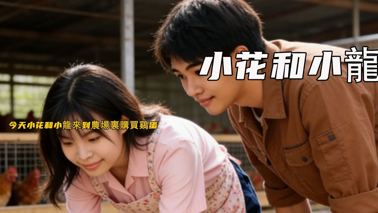今天小花和小龍來到農場裏購買鷄蛋《小花和小龍》674