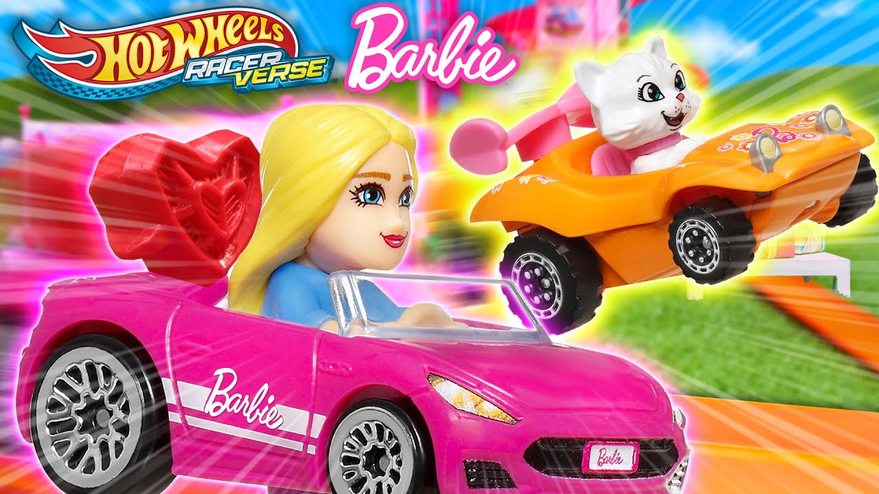 The AMAZING Barbie Double Surprise Birthday Party Race! 🎉🎈 | Hot Wheels RacerVerse