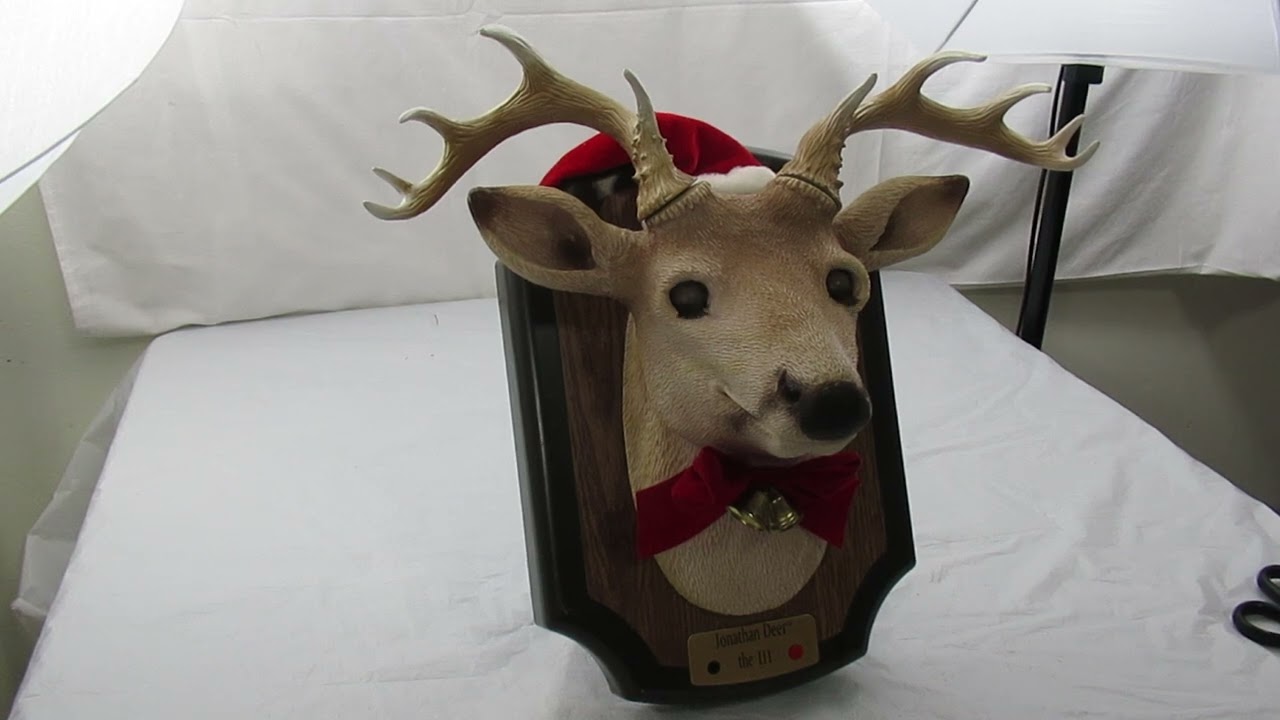 Jonathan Deer The III Animated Wall Mounted Talking Sings Talks