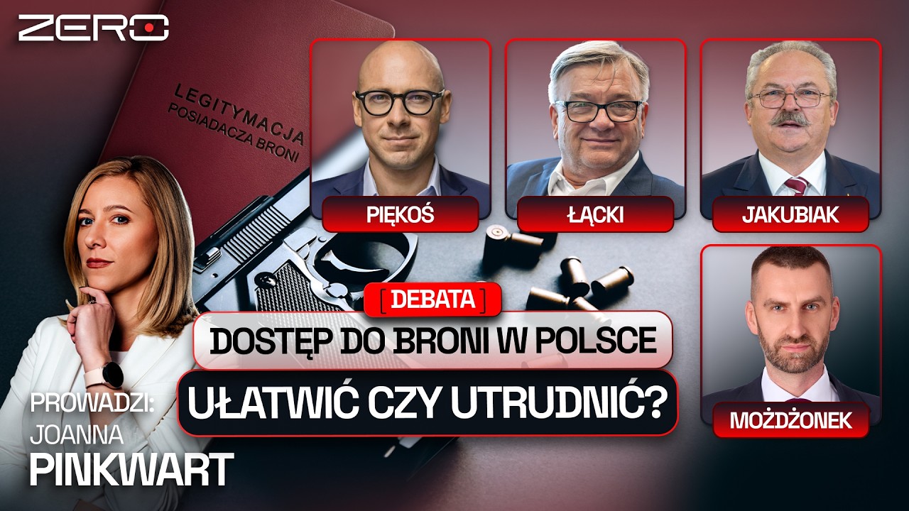 DEBATA: DOSTĘP DO BRONI. CZY ZMIENIĆ PRZEPISY? MOŻDŻONEK, JAKUBIAK, ŁĄCKI, PIĘKOŚ