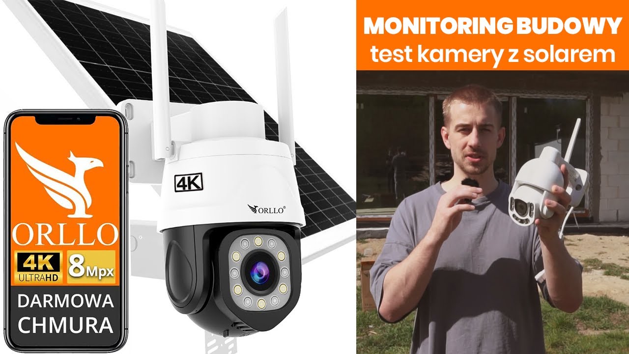 Kamera 4K na Budowę bez Prądu Internetu 👍ORLLO Z17 PRO 4K z Panelem Solarnym✔Wykrywanie ludzi✔Chmura
