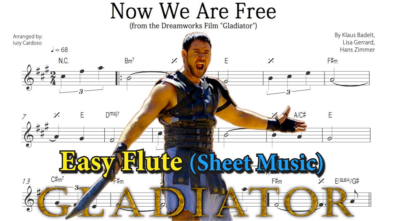 "Now we are free" (Gladiator) - FLUTE sheet music
