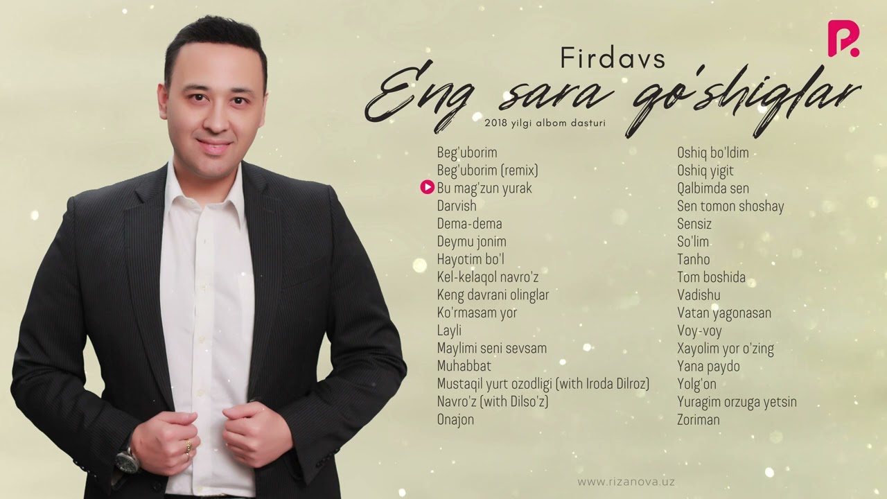 Firdavs - Eng sara qo'shiqlar nomli albom dasturi 2018