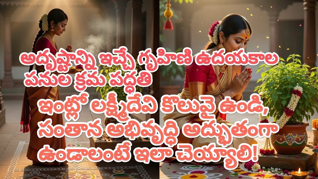 అదృష్టం తెచ్చే గృహిణీ ఉదయకాల ధర్మాలు | Morning Rituals for Housewives according to Shastra
