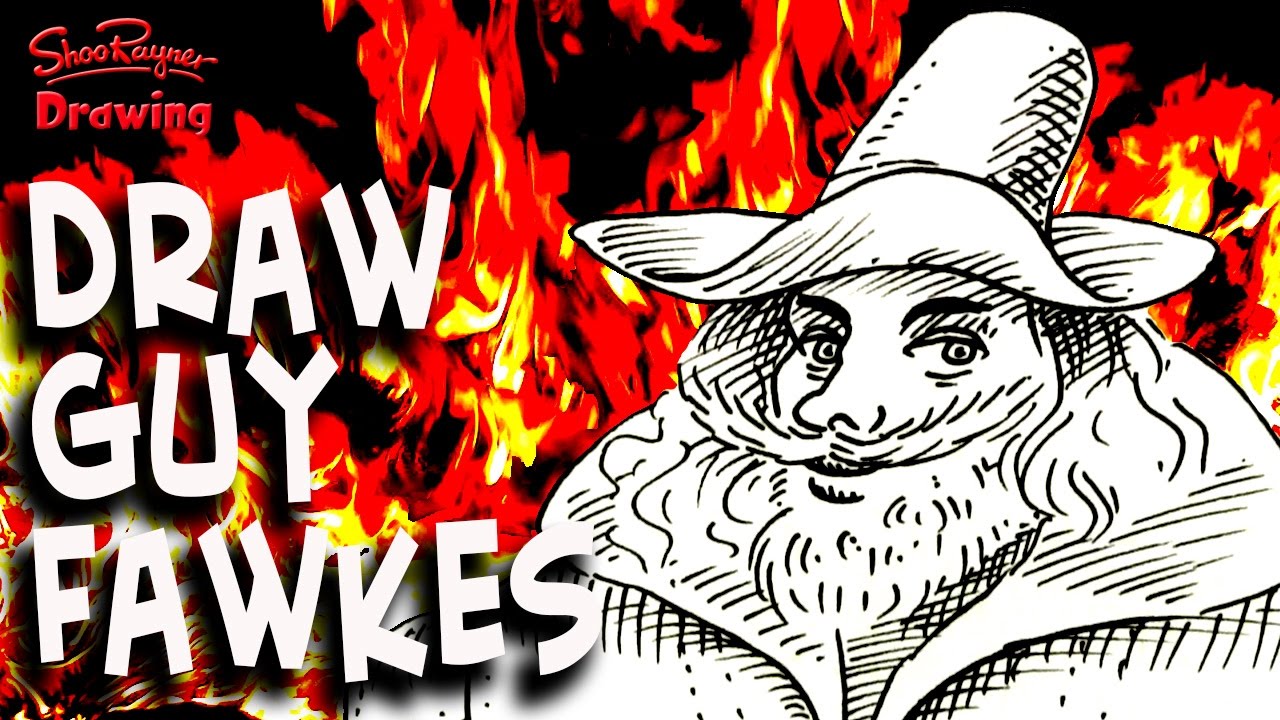 How to Draw Guy Fawkes - for kids and beginners