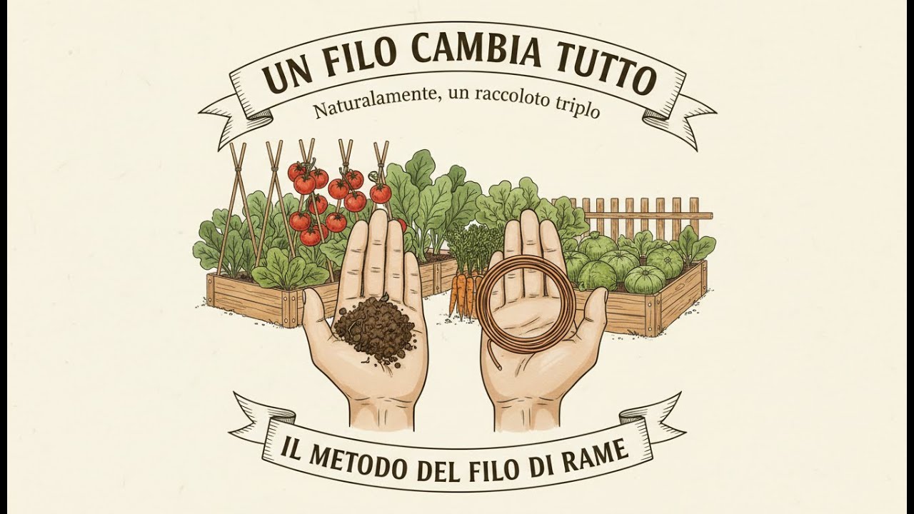🌱 Il filo di rame può triplicare il tuo raccolto — senza fertilizzanti costosi né prodotti chimici!