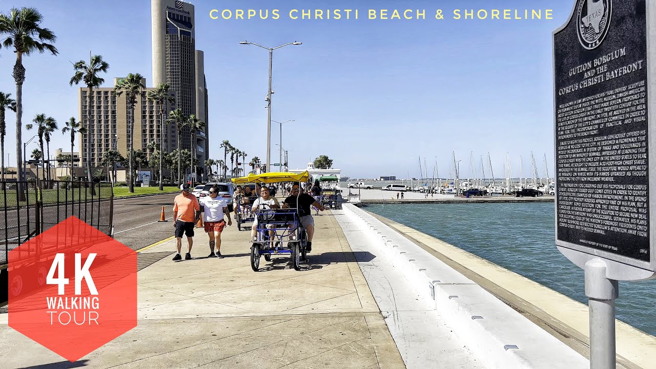 Walking around Corpus Christi Beach and Shoreline Blvd 2022